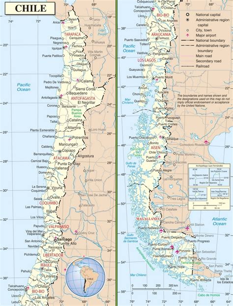 chile cities|detailed map of chile.